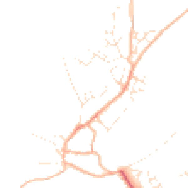 Daytime road noise heatmap for PL5 4LS