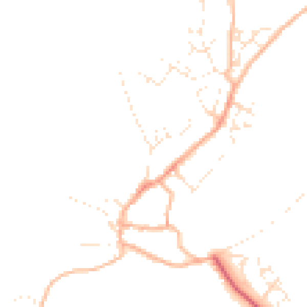 Daytime road noise heatmap for PL5 4NP