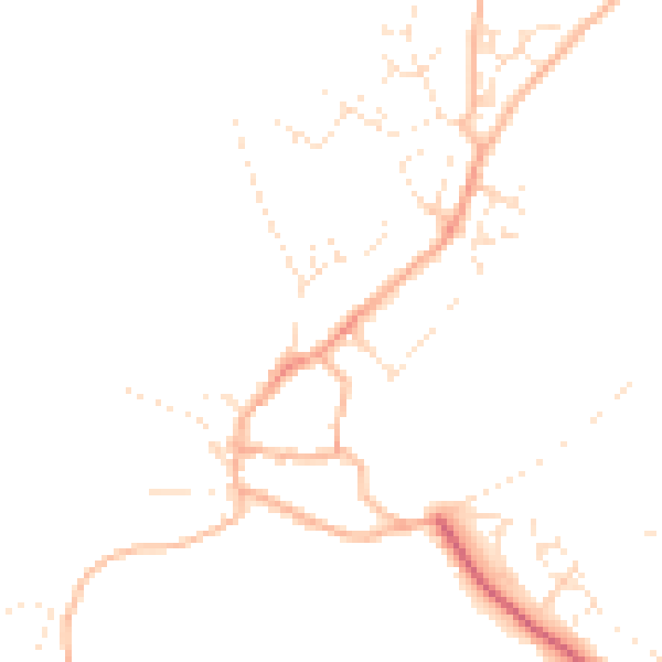 Daytime road noise heatmap for PL5 4NS