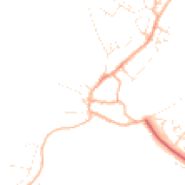 Daytime road noise heatmap for PL5 4NW