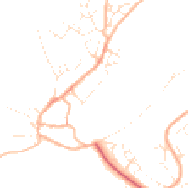 Daytime road noise heatmap for PL5 4NX