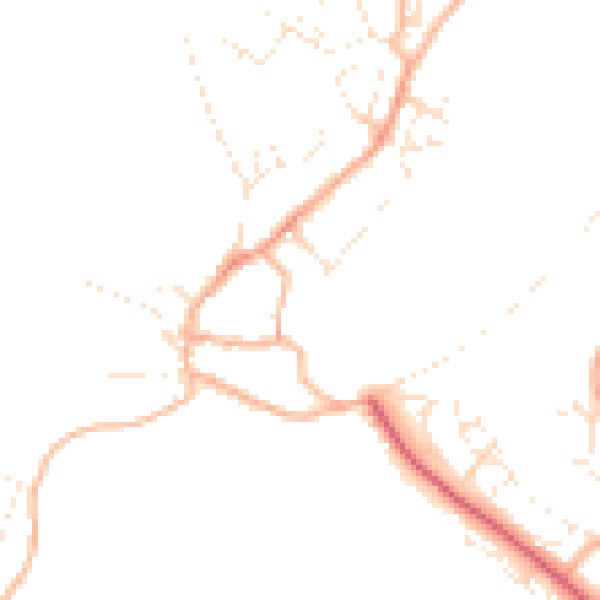 Daytime road noise heatmap for PL5 4NY