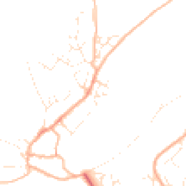 Daytime road noise heatmap for PL5 4QE