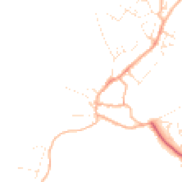 Daytime road noise heatmap for PL5 4QG