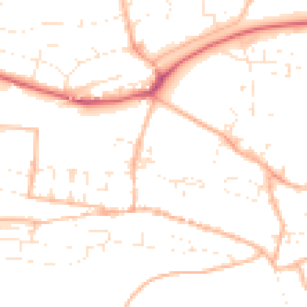 Daytime road noise heatmap for PL7 1AA