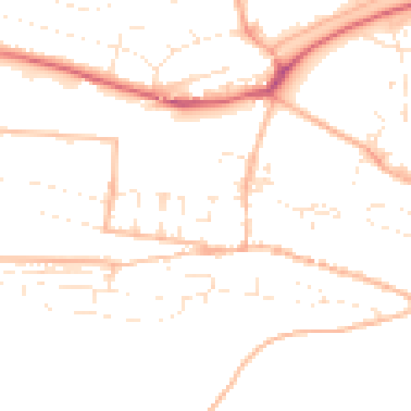 Daytime road noise heatmap for PL7 1AF
