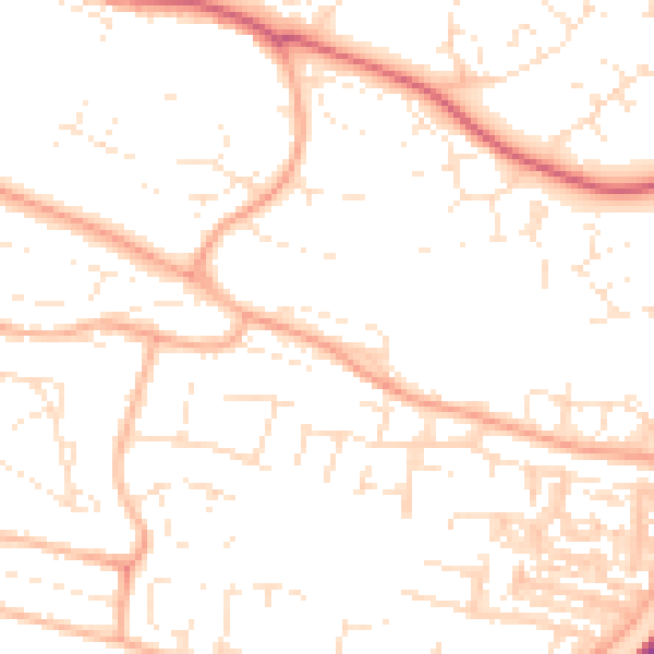 Daytime road noise heatmap for PL7 1AG