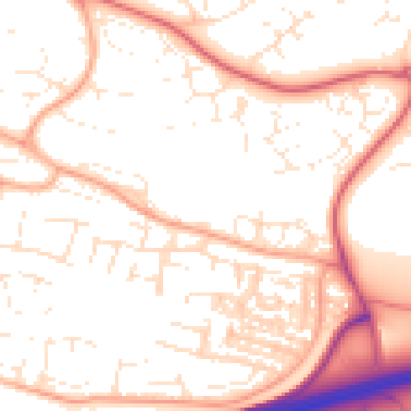 Daytime road noise heatmap for PL7 1AL