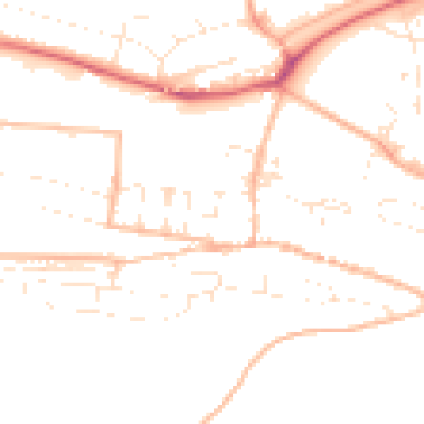 Daytime road noise heatmap for PL7 1AP