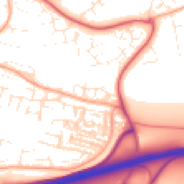 Daytime road noise heatmap for PL7 1FQ