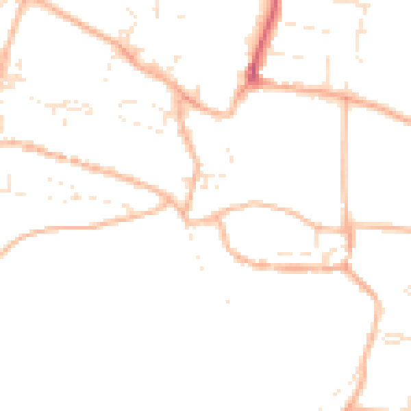 Daytime road noise heatmap for PL7 1GB