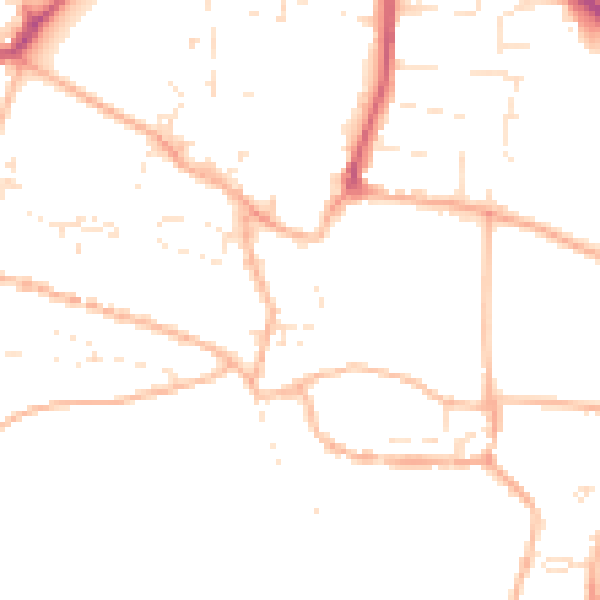 Daytime road noise heatmap for PL7 1HU