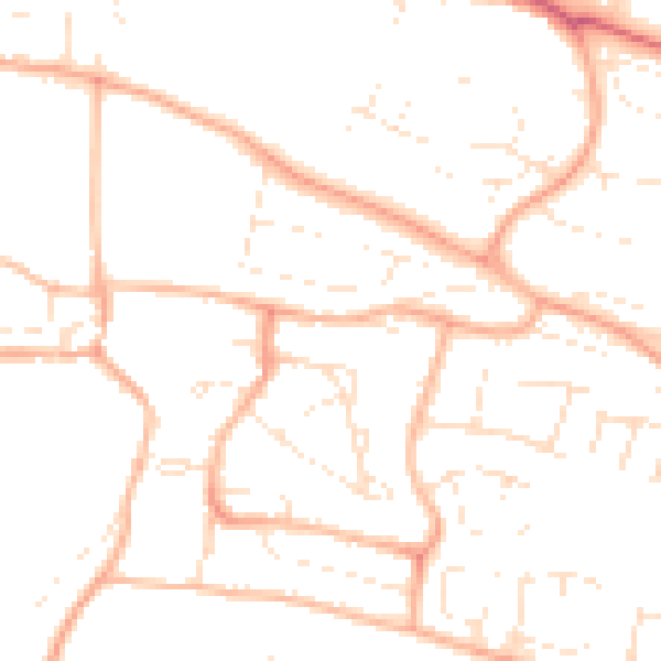 Daytime road noise heatmap for PL7 1JD