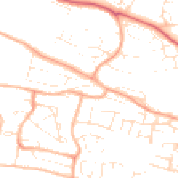 Daytime road noise heatmap for PL7 1JE