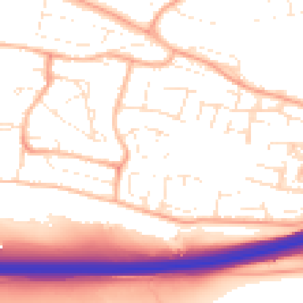Daytime road noise heatmap for PL7 1JR