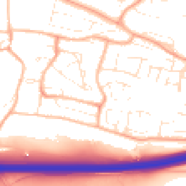Daytime road noise heatmap for PL7 1LD