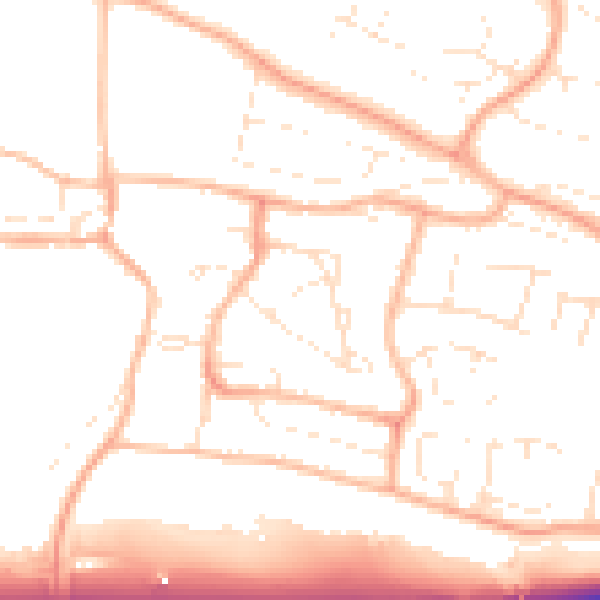 Daytime road noise heatmap for PL7 1LE