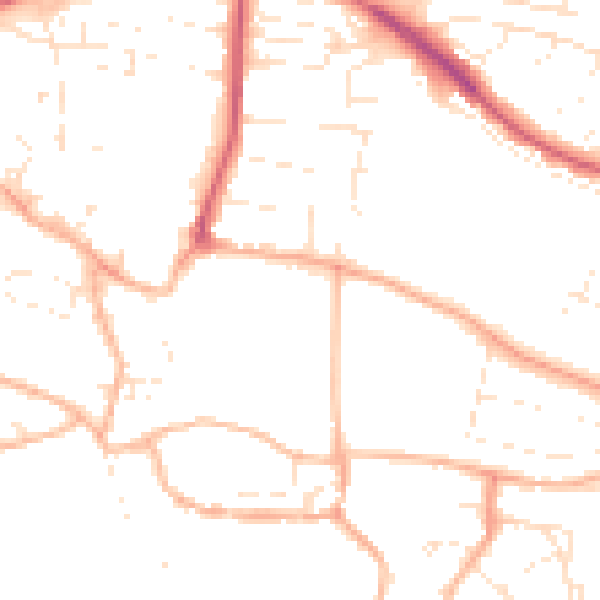 Daytime road noise heatmap for PL7 1LJ