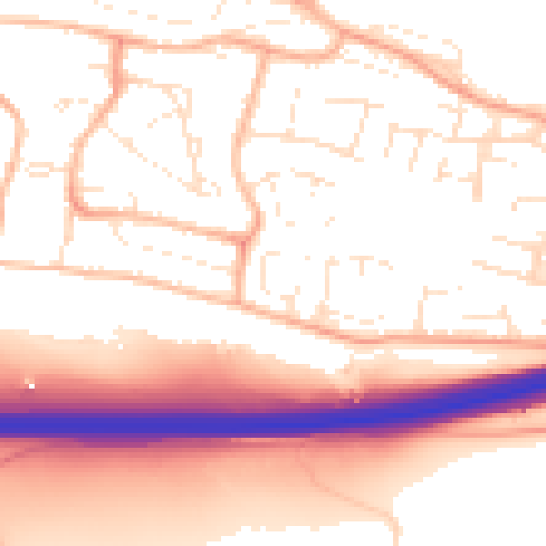 Daytime road noise heatmap for PL7 1PF