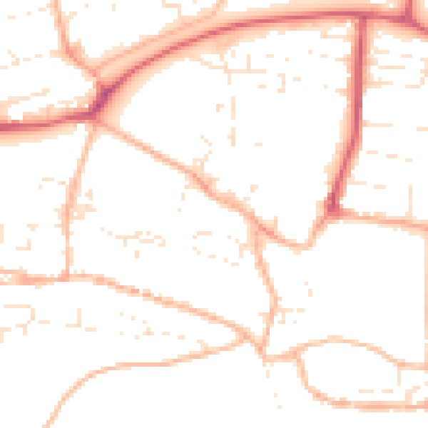 Daytime road noise heatmap for PL7 1PT