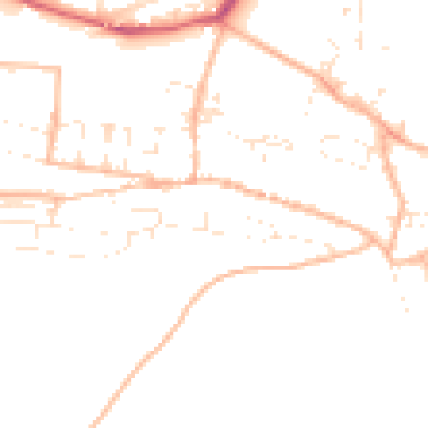 Daytime road noise heatmap for PL7 1QD
