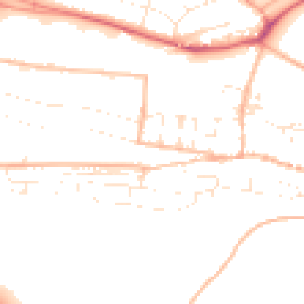 Daytime road noise heatmap for PL7 1QU