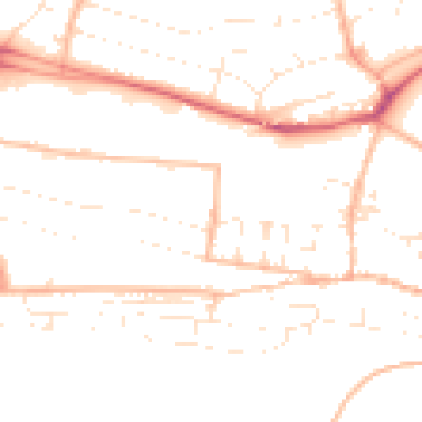 Daytime road noise heatmap for PL7 1RD