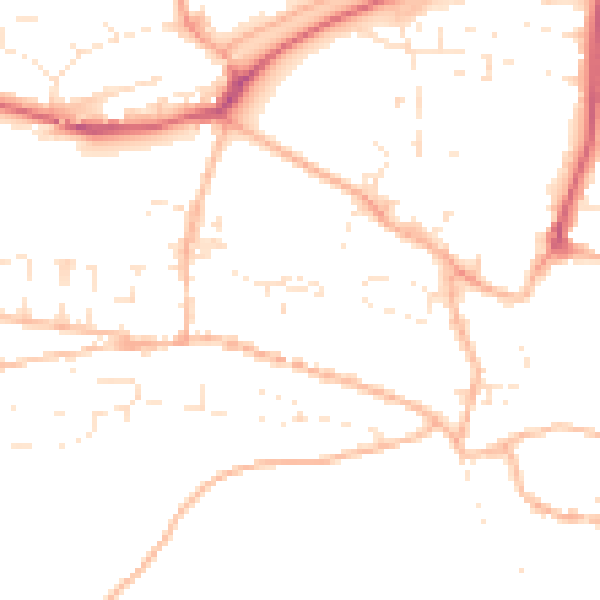 Daytime road noise heatmap for PL7 1WR