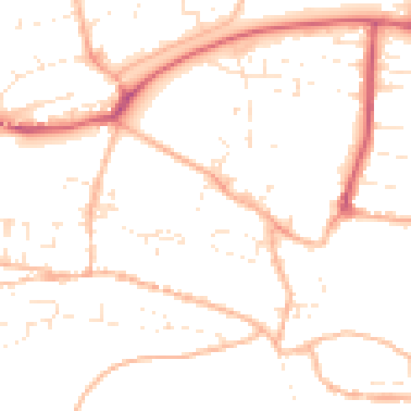 Daytime road noise heatmap for PL7 1WS