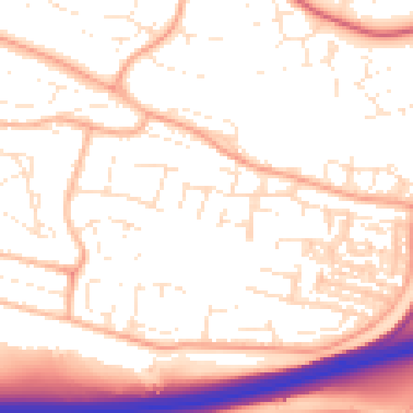 Daytime road noise heatmap for PL7 1XR