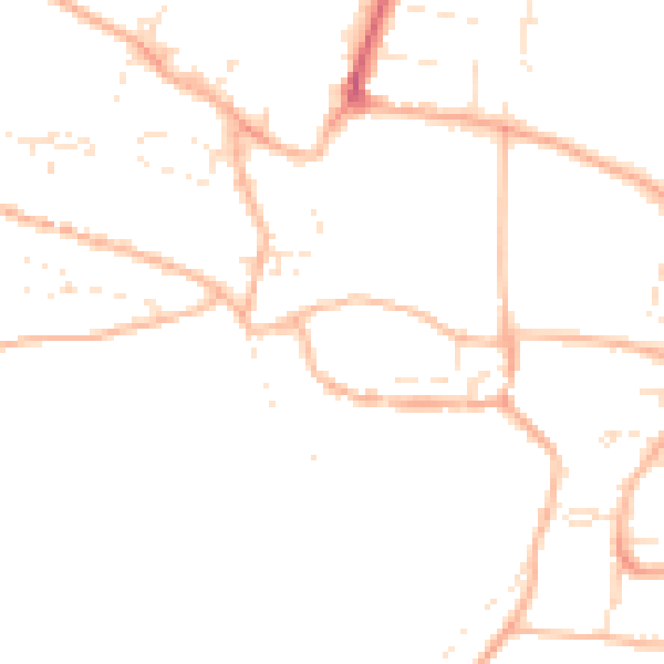 Daytime road noise heatmap for PL7 1YZ