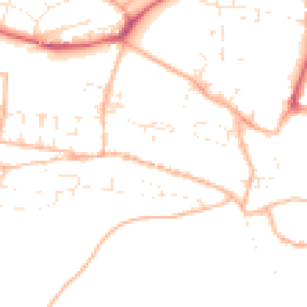 Daytime road noise heatmap for PL7 1ZL