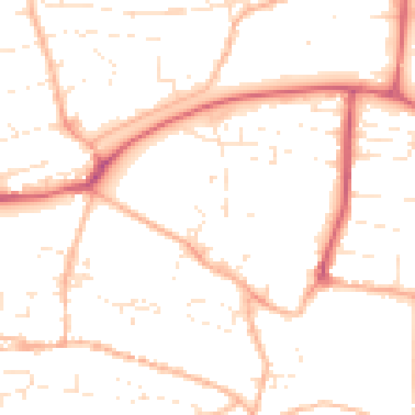 Daytime road noise heatmap for PL7 2AJ