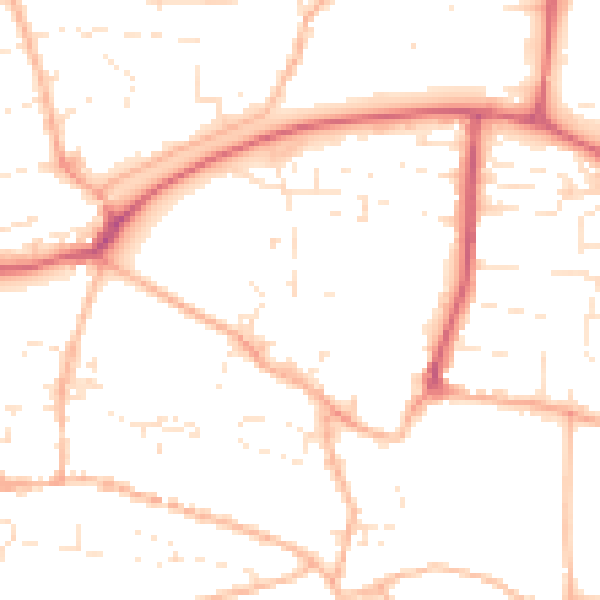 Daytime road noise heatmap for PL7 2AU