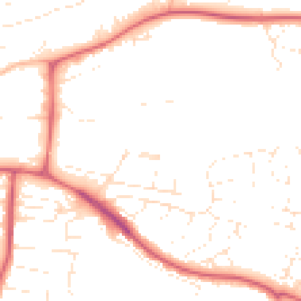 Daytime road noise heatmap for PL7 2BQ