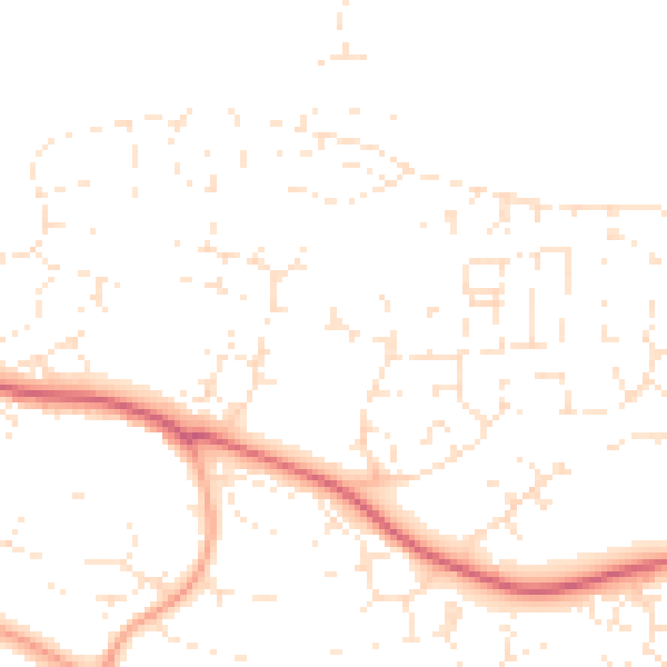 Daytime road noise heatmap for PL7 2FU