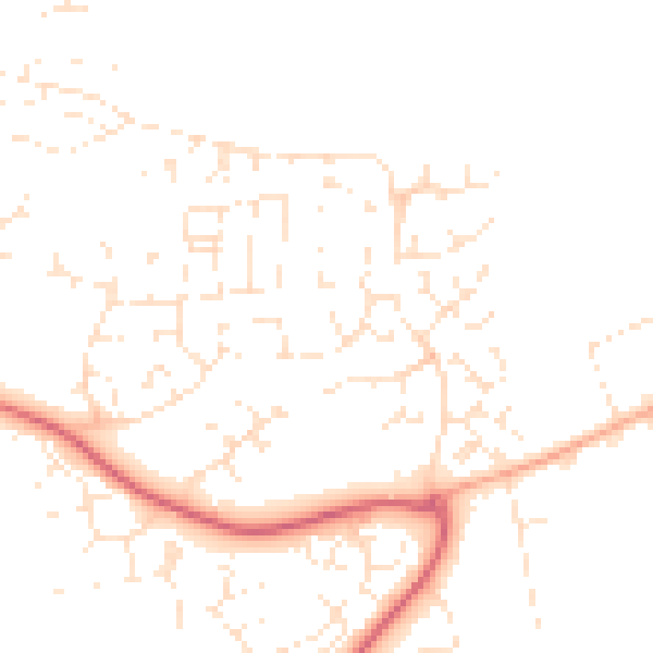 Daytime road noise heatmap for PL7 2GH