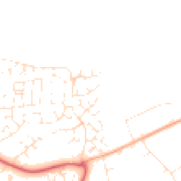 Daytime road noise heatmap for PL7 2GJ