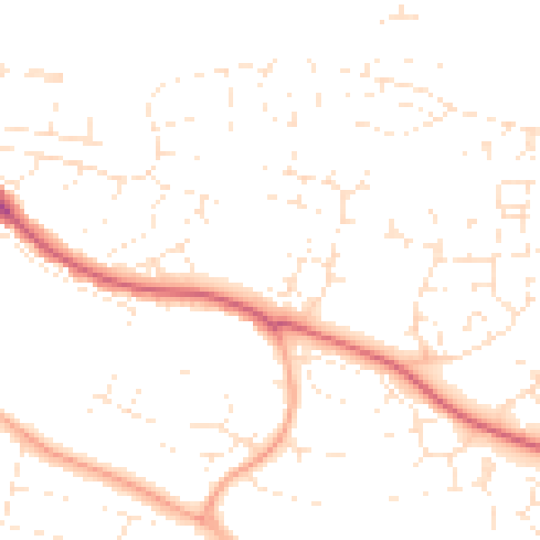 Daytime road noise heatmap for PL7 2UA