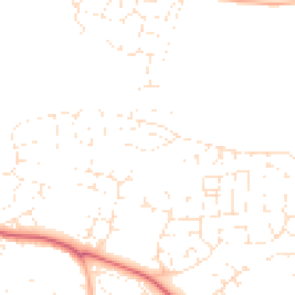 Daytime road noise heatmap for PL7 2WY