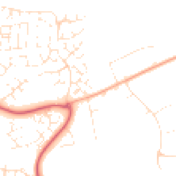 Daytime road noise heatmap for PL7 2ZH