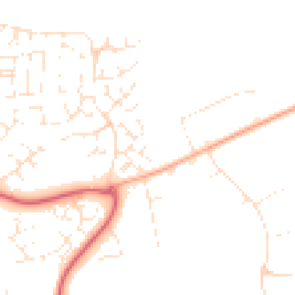 Daytime road noise heatmap for PL7 2ZJ