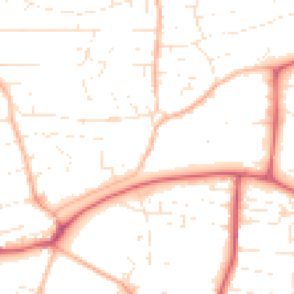 Daytime road noise heatmap for PL7 4AA