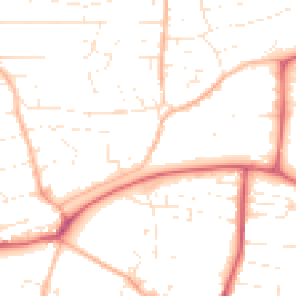 Daytime road noise heatmap for PL7 4AB