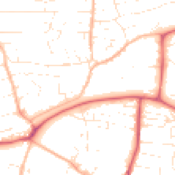 Daytime road noise heatmap for PL7 4AD