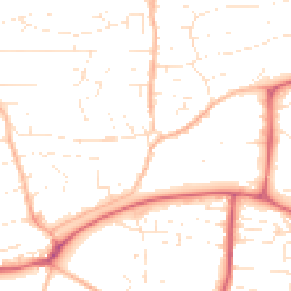 Daytime road noise heatmap for PL7 4AG