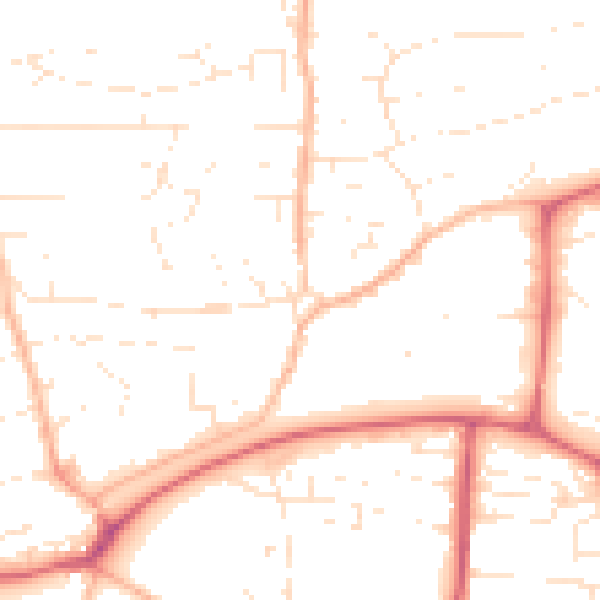 Daytime road noise heatmap for PL7 4AL