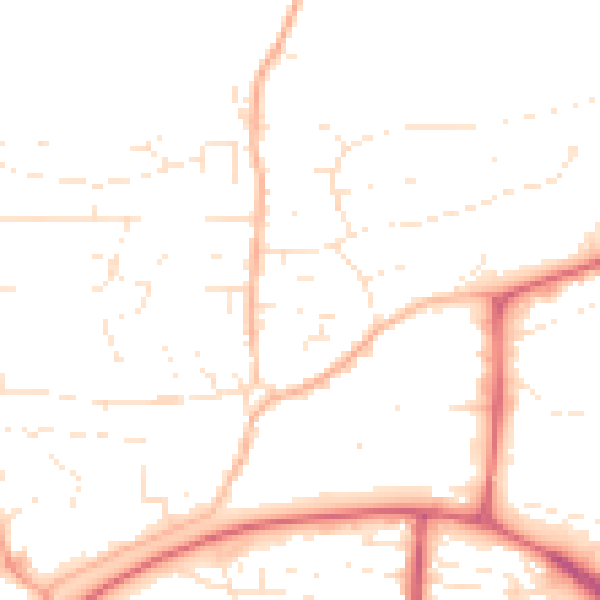 Daytime road noise heatmap for PL7 4BN