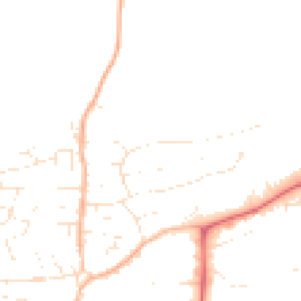 Daytime road noise heatmap for PL7 4BT