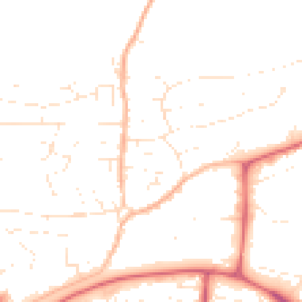 Daytime road noise heatmap for PL7 4BW